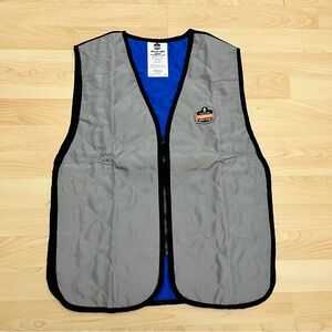 Chill-Its By Ergodyne 6665 M Nylon Cooling Vest, Silver Wet Evaporative TJ-1221